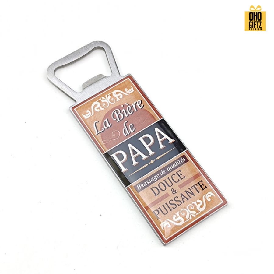 ที่เปิดขวดเคลือบเรซิ่น พิมพ์ไม่จำกัดสี สกรีนโลโก้  ทำเป็นของพรีเมี่ยมได้