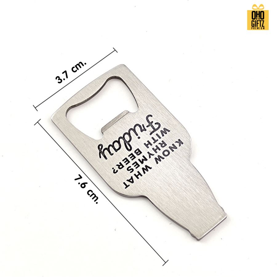 ที่เปิดขวดทรงขวดและแก้วเบียร์  สกรีนโลโก้  ทำเป็นของพรีเมี่ยมได้