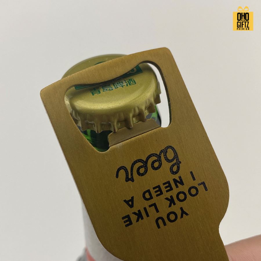 ที่เปิดขวดทรงขวดและแก้วเบียร์  สกรีนโลโก้  ทำเป็นของพรีเมี่ยมได้