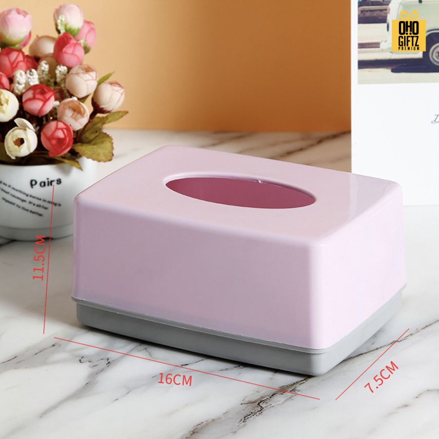 กล่องใส่ทิชชู่พลาสติกสีสวย สกรีนโลโก้  ทำเป็นของพรีเมี่ยมได้