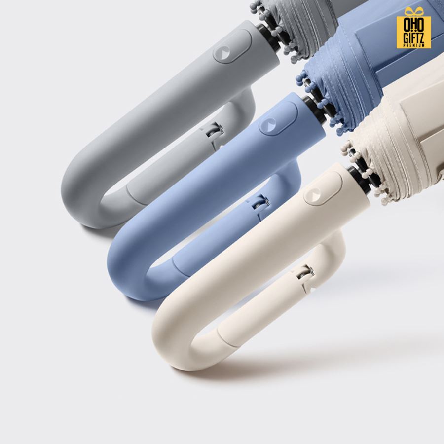 ร่มเปิดแบบออโต้ก้านขอเกี่ยว สกรีนโลโก้  ทำเป็นของพรีเมี่ยมได้