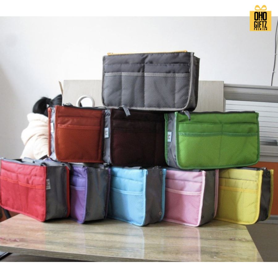 กระเป๋าใส่เครื่องสำอาง มีซิป สกรีนโลโก้ ทำเป็นของพรีเมี่ยม