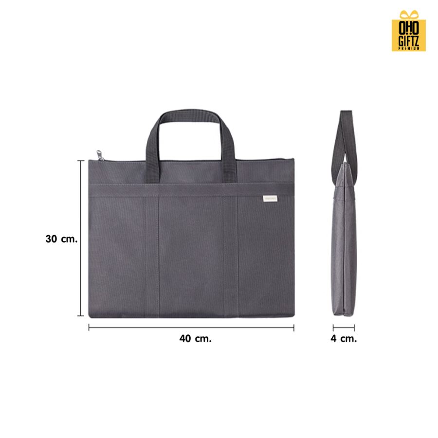 กระเป๋าใส่เอกสารผ้า Oxford สกรีนโลโก้ ทำเป็นของพรีเมี่ยม ของชำร่วยได้