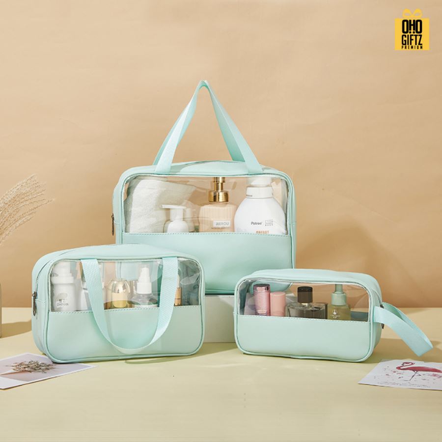 กระเป๋าใส่เครื่องสำอาง สกรีนโลโก้  ทำเป็นของพรีเมี่ยมได้