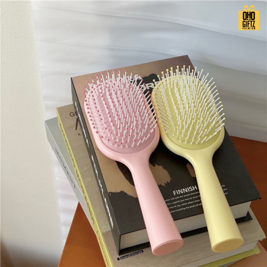 หวีแปรงสีพาสเทล สกรีนโลโก้  ทำเป็นของพรีเมี่ยมได้