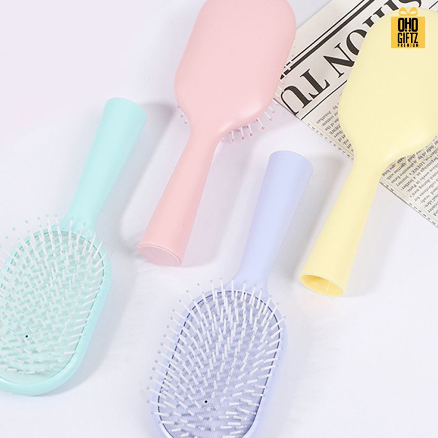 หวีแปรงสีพาสเทล สกรีนโลโก้  ทำเป็นของพรีเมี่ยมได้