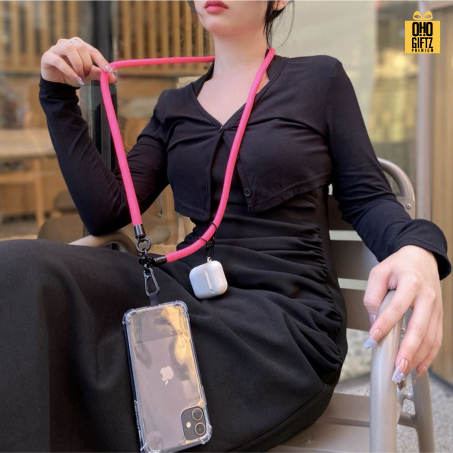 เชือกคล้องมือถือแบบ Cross Body สกรีนโลโก้ ทำเป็นของพรีเมี่ยมได้