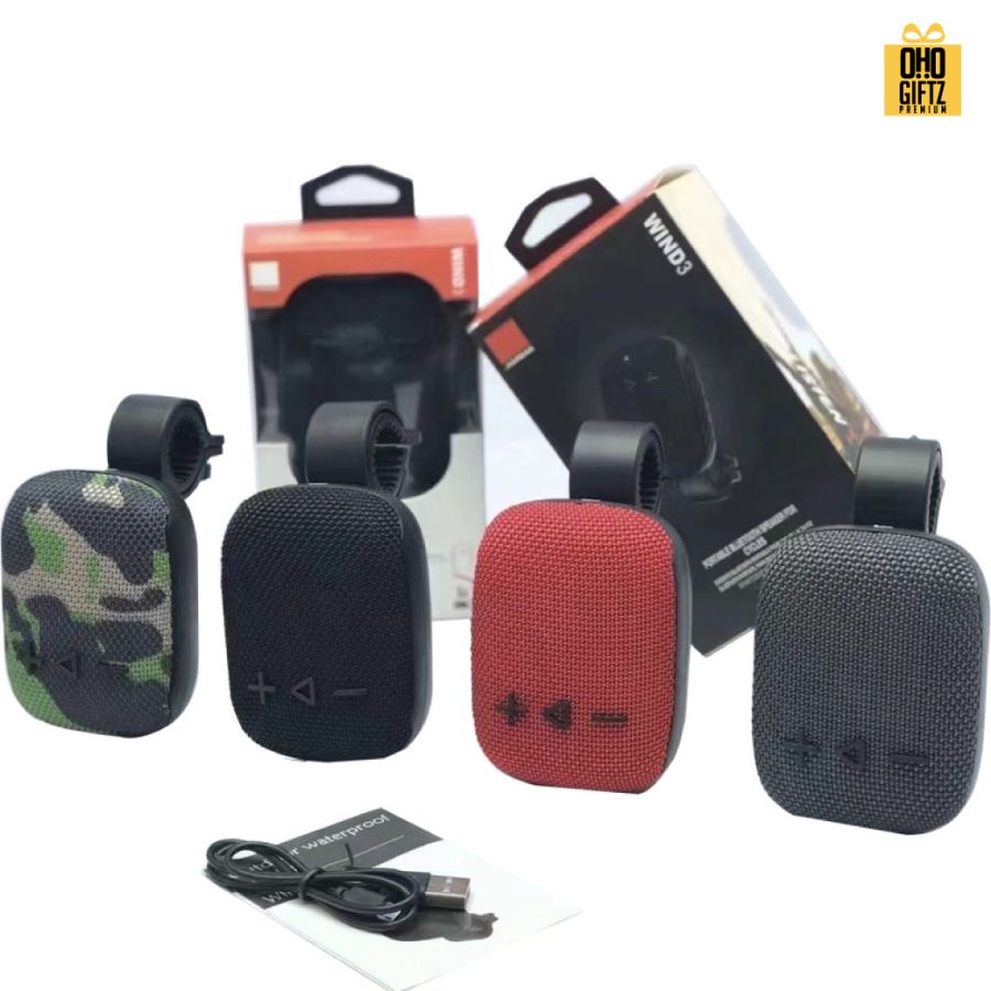 ลำโพง Bluetooth สำหรับติดจักรยานแบบพกพา สกรีนโลโก้ สกรีนชื่อร้านทำเป็นของพรีเมี่ยมได้ 