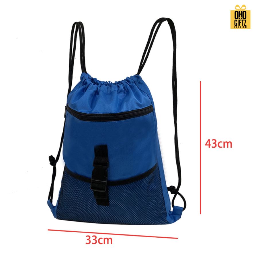 กระเป๋าเป้มีกระเป๋าตาข่าย สกรีนโลโก้ ทำเป็นของพรีเมี่ยมได้