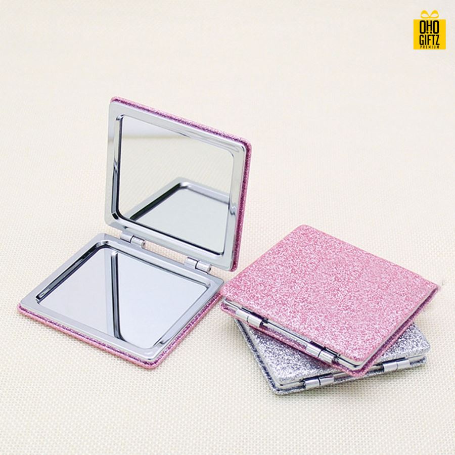 กระจกพับมินิ สกรีนชื่อ สกรีนโลโก้  ทำเป็นของพรีเมี่ยมได้