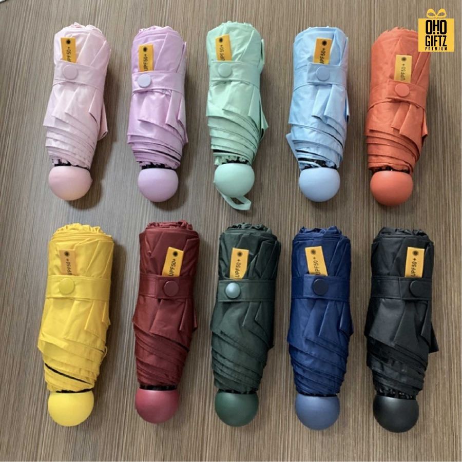 ร่มพับด้ามจับทรงกลม สกรีนโลโก้ ทำเป็นสินค้าพรีเมี่ยม ของชำร่วย ของที่ระลึก