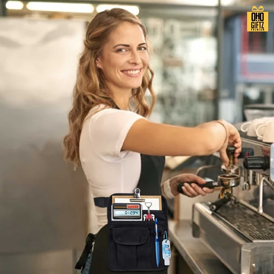 กระเป๋าใส่อุปกรณ์สำหรับพนักงานเสิร์ฟ สกรีนโลโก้ ทำเป็นของพรีเมี่ยมได้