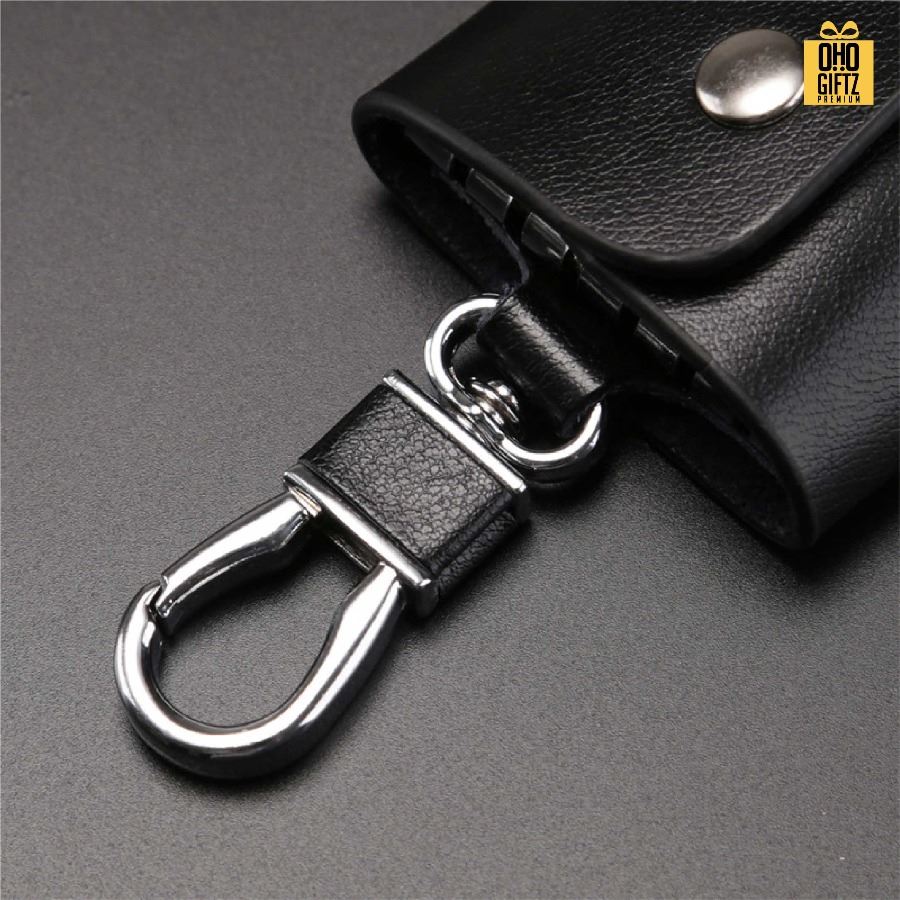 กระเป๋าหนังแท้ใส่กุญแจ หนีบเอวเข็มขัด สกรีนโลโก้ ทำเป็นของพรีเมี่ยมได้