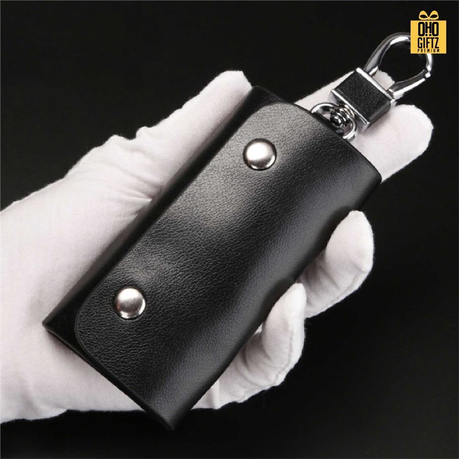 กระเป๋าหนังแท้ใส่กุญแจ หนีบเอวเข็มขัด สกรีนโลโก้ ทำเป็นของพรีเมี่ยมได้