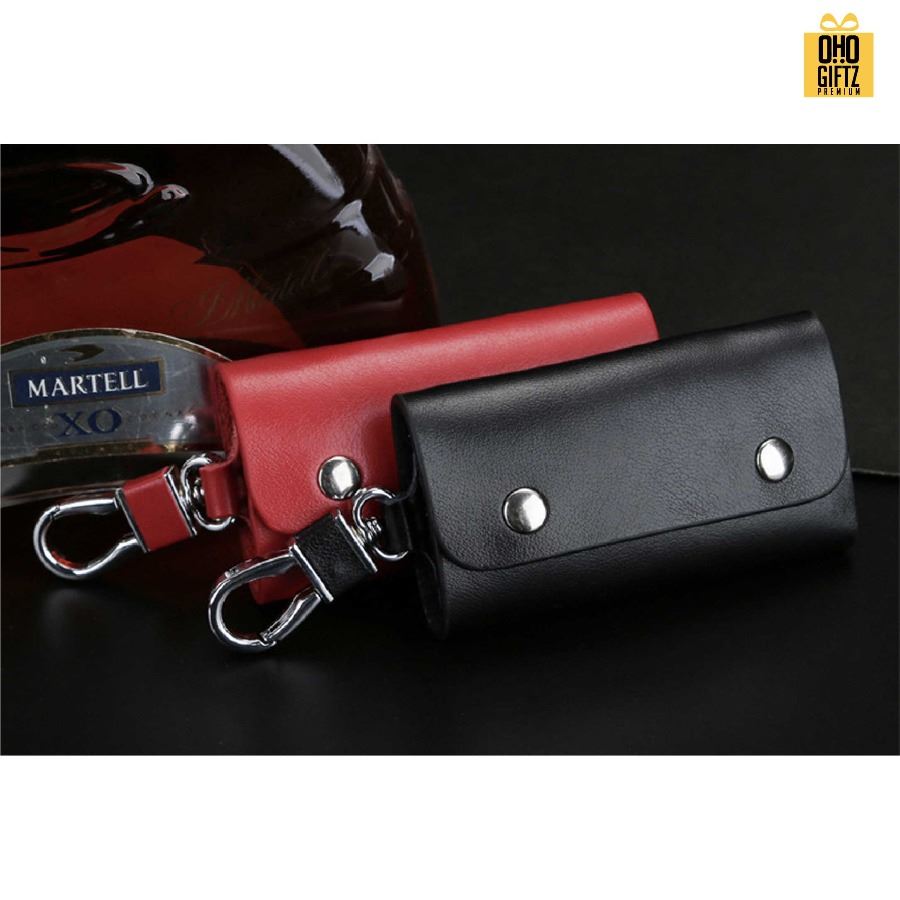 กระเป๋าหนังแท้ใส่กุญแจ หนีบเอวเข็มขัด สกรีนโลโก้ ทำเป็นของพรีเมี่ยมได้