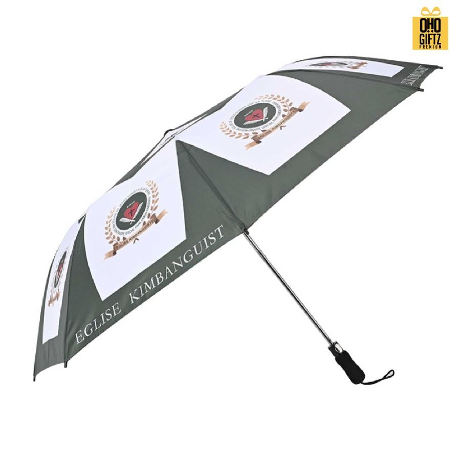 ร่มพับกึ่งอัตโนมัติแบบ 2 ตอน ขนาด 27 นิ้ว สกรีนโลโก้ ทำเป็นของพรีเมี่ยมได้