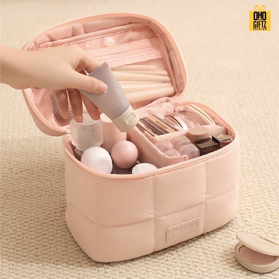 กระเป๋าใส่เครื่องสำอาง สกรีนโลโก้ ทำเป็นของพรีเมี่ยมได้