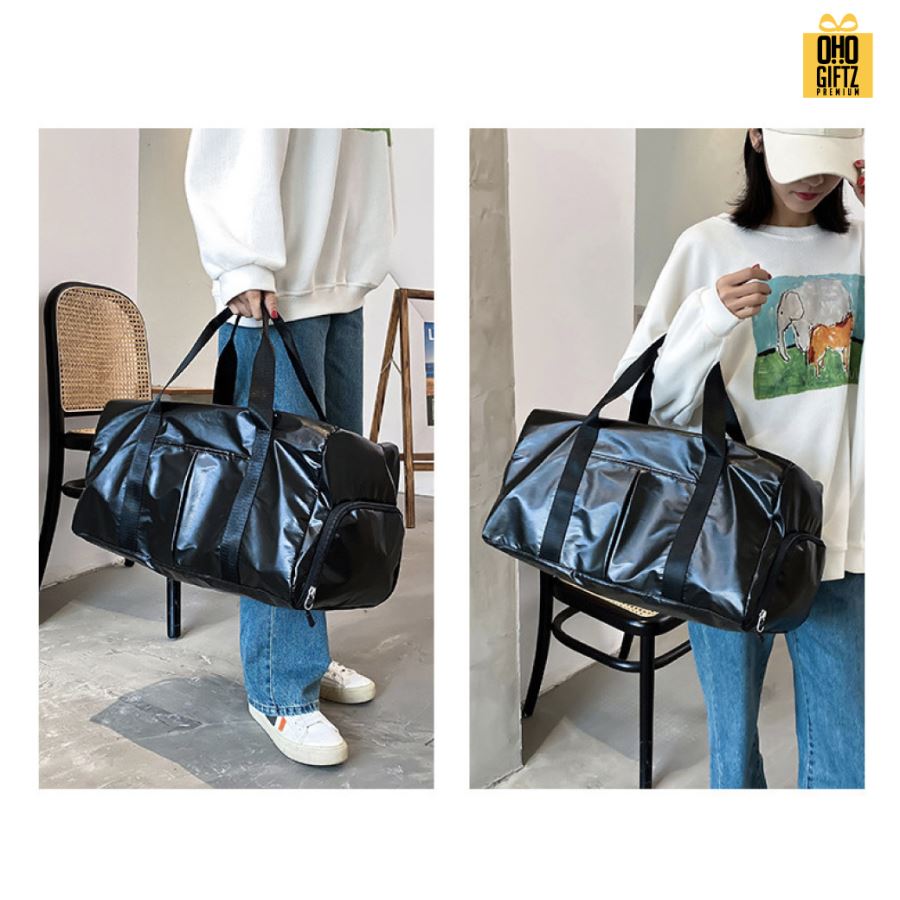 กระเป๋าฟิตเนสประกายมุก สกรีนโลโก้ ทำเป็นของพรีเมี่ยมได้