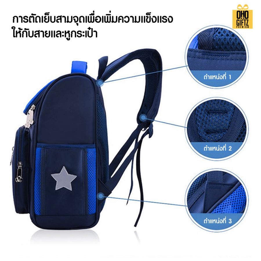 กระเป๋าเป้นักเรียน สกรีนโลโก้ ทำเป็นของพรีเมี่ยม