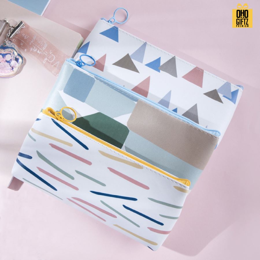 กระเป๋าใส่เครื่องเขียน สไตล์เกาหลี สกรีนโลโก้  ทำเป็นของพรีเมี่ยม