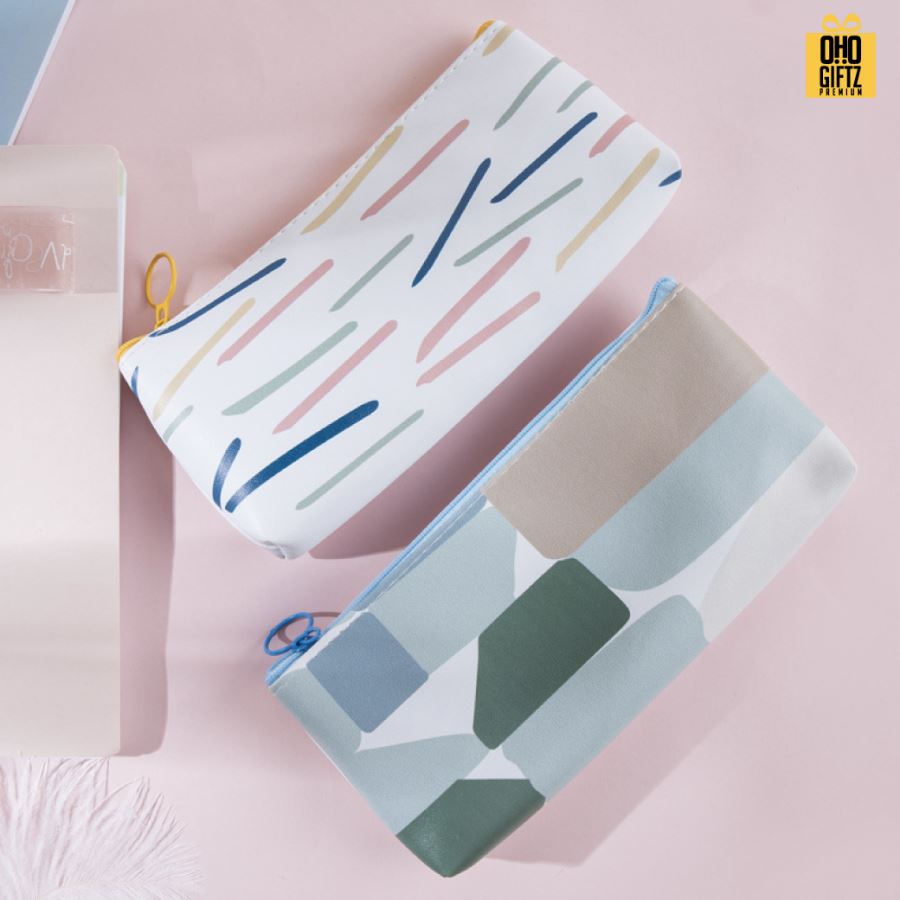 กระเป๋าใส่เครื่องเขียน สไตล์เกาหลี สกรีนโลโก้  ทำเป็นของพรีเมี่ยม