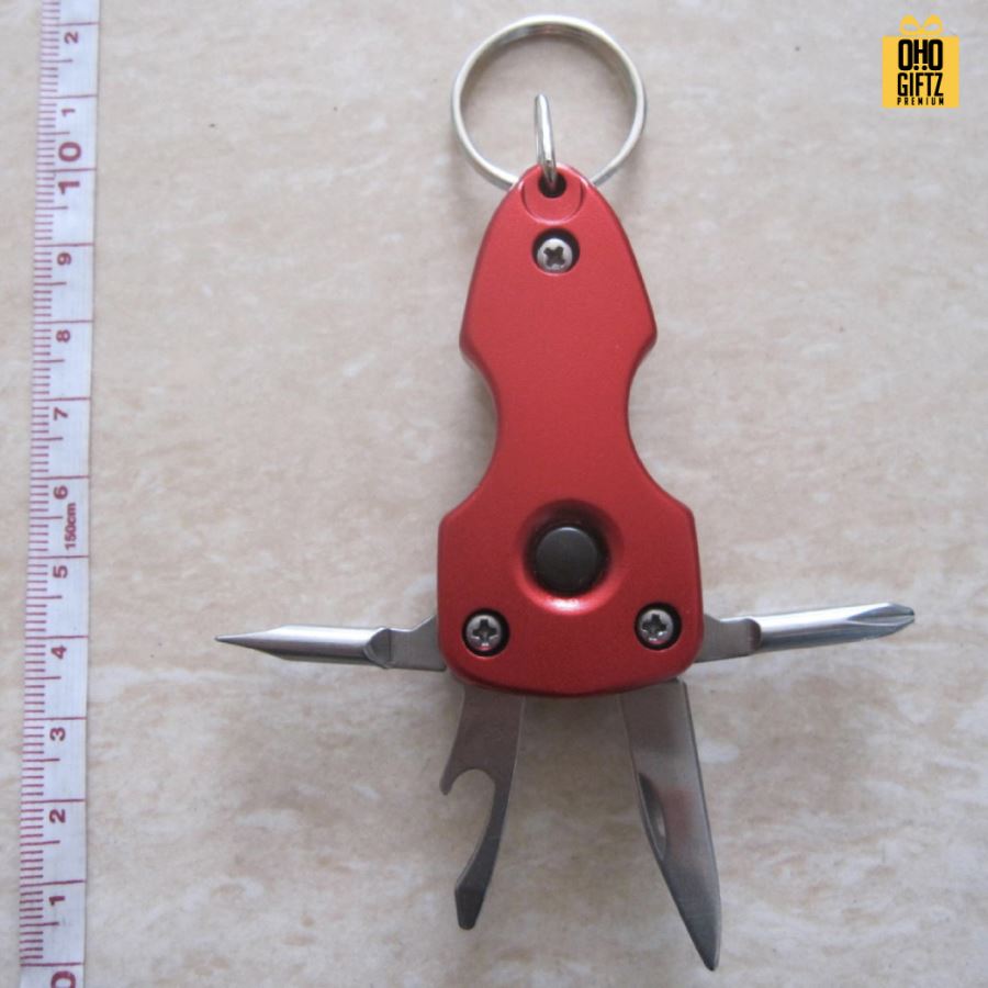 พวงกุญแจมีดจิ๋วอเนกประสงค์ 4 in 1 สกรีนโลโก้ ทำเป็นของพรีเมี่ยมได้