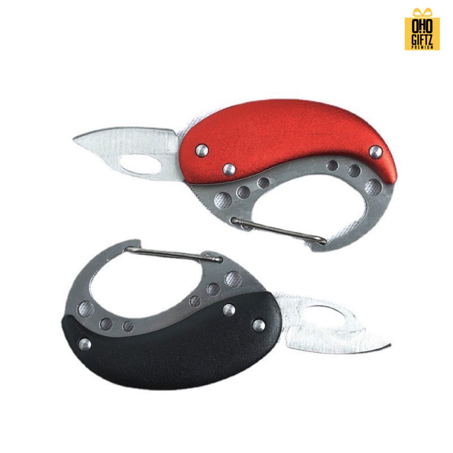 มีดพับหัวคล้องเกี่ยว สกรีนโลโก้ ทำเป็นของพรีเมี่ยมได้