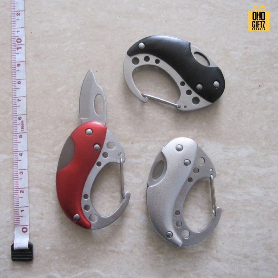 มีดพับหัวคล้องเกี่ยว สกรีนโลโก้ ทำเป็นของพรีเมี่ยมได้