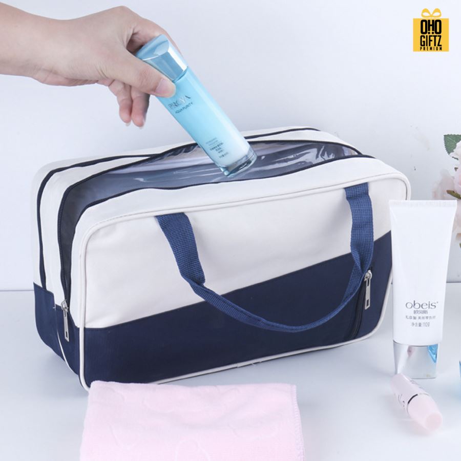 กระเป๋าใส่อุปกรณ์อาบน้ำ สกรีนโลโก้ ทำเป็นของพรีเมี่ยมได้