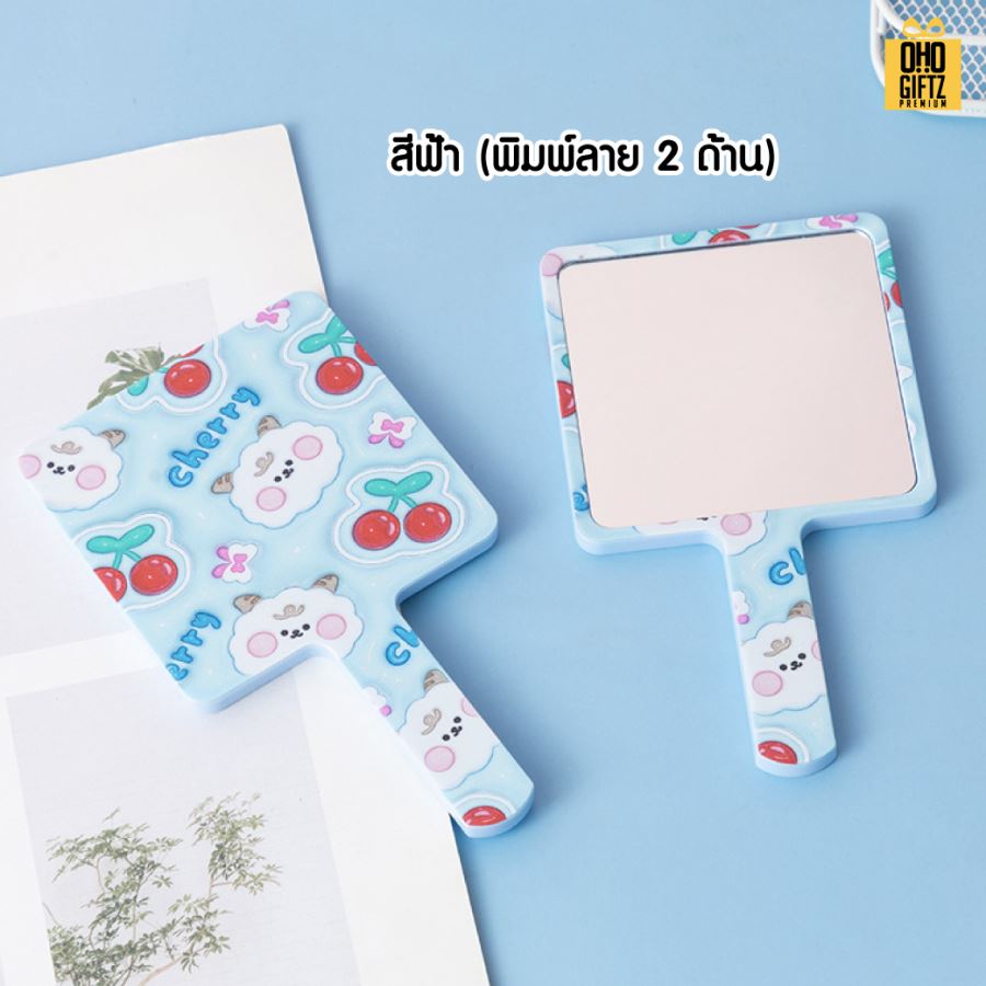 กระจกสี่เหลี่ยม สกรีนได้ไม่จำกัดสี สกรีนชื่อ สกรีนโลโก้  ทำเป็นของพรีเมี่ยมได้