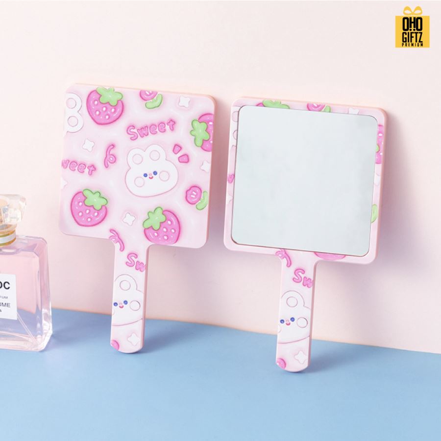 กระจกสี่เหลี่ยม สกรีนได้ไม่จำกัดสี สกรีนชื่อ สกรีนโลโก้  ทำเป็นของพรีเมี่ยมได้