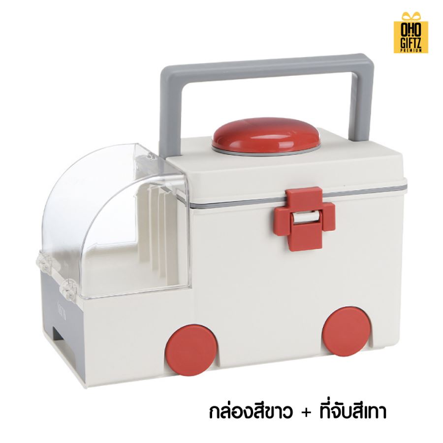 กล่องยาทรงรถพยาบาล สกรีนชื่อ สกรีนโลโก้ ทำเป็นของพรีเมี่ยมได้ 