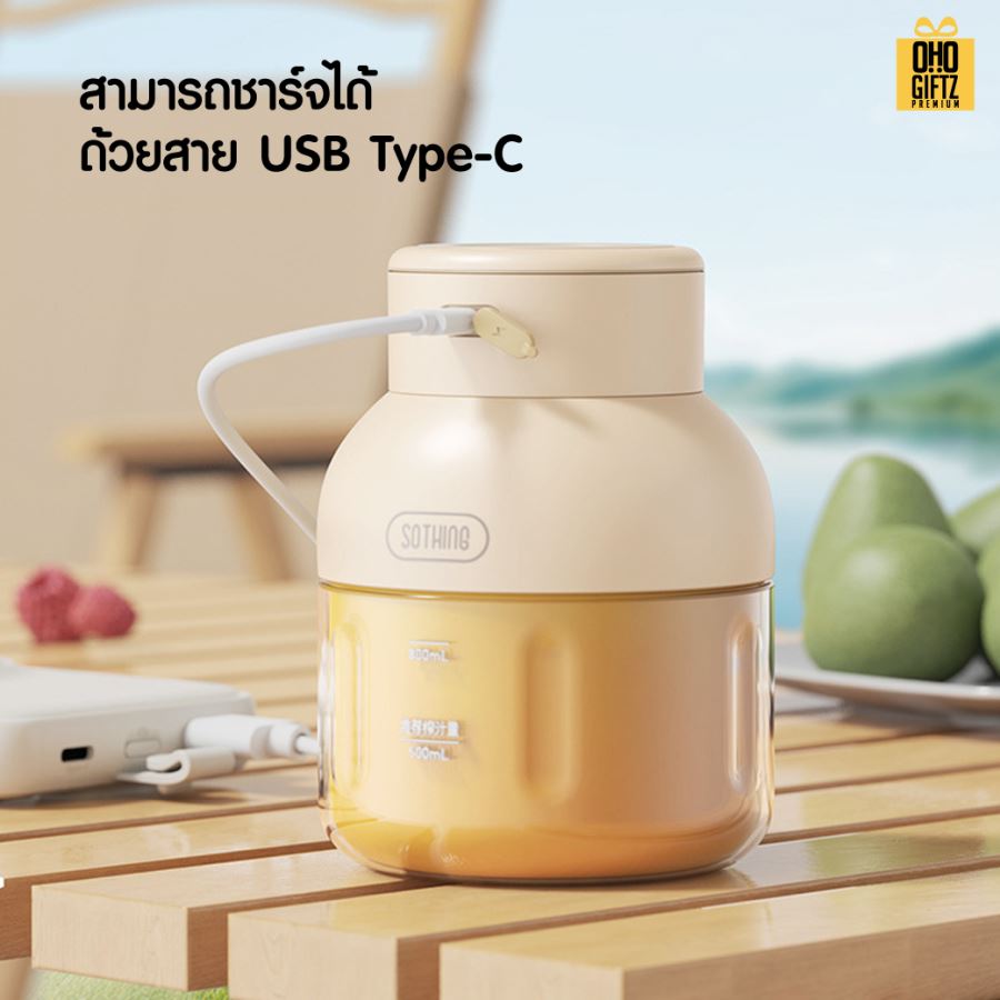 กระติกเครื่องปั่นน้ำผลไม้ น่ารักสีสวย สกรีนโลโก้ ทำเป็นของพรีเมี่ยมได้