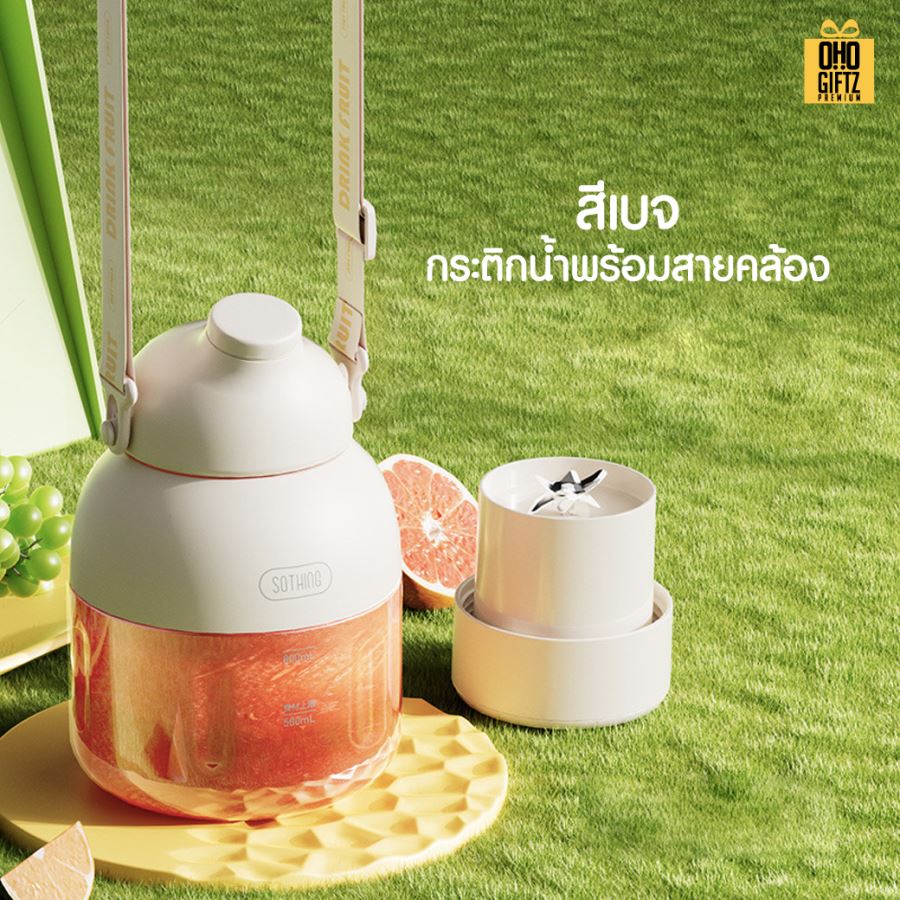 กระติกเครื่องปั่นน้ำผลไม้ น่ารักสีสวย สกรีนโลโก้ ทำเป็นของพรีเมี่ยมได้