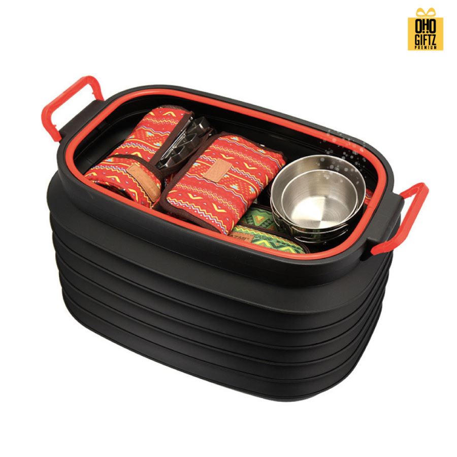 ถังเก็บของพับได้ขนาดใหญ่ สกรีนโลโก้ ทำเป็นของพรีเมี่ยม 