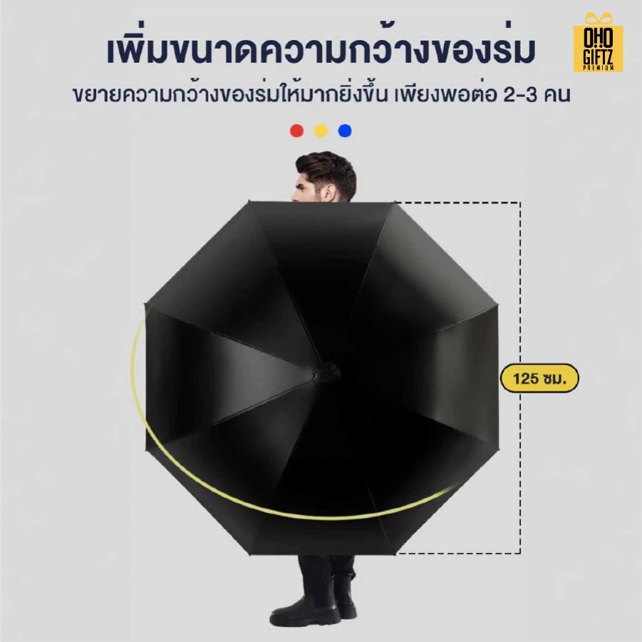 ร่มกอล์ฟขนาดใหญ่ สกรีนโลโก้ ทำเป็นสินค้าพรีเมี่ยมได้