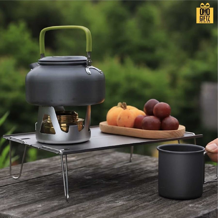 ถ้วยอลูมิเนียมตั้งแคมป์ สกรีนโลโก้ ทำเป็นของพรีเมี่ยมได้