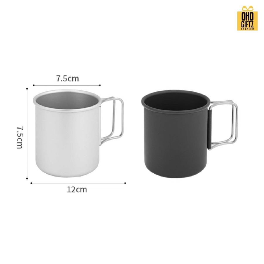 ถ้วยอลูมิเนียมตั้งแคมป์ สกรีนโลโก้ ทำเป็นของพรีเมี่ยมได้