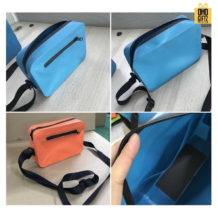 กระเป๋า PVC คาดไหล่กันน้ำ สกรีนโลโก้ ทำเป็นของพรีเมี่ยมได้