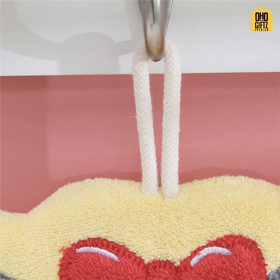 ผ้าเช็ดมือลายน้องแมว สกรีนโลโก้ ติดลาเบล ทำเป็นของพรีเมี่ยมได้