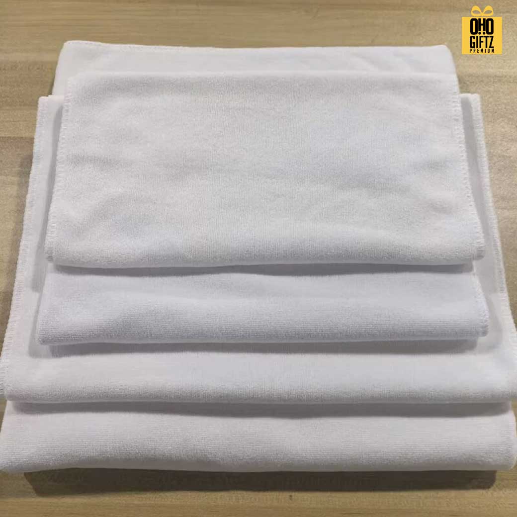 ผ้าเช็ดผมผ้าขนหนู ผลิตโลโก้ ติดลาเบล ทำเป็นของพรีเมี่ยมได้