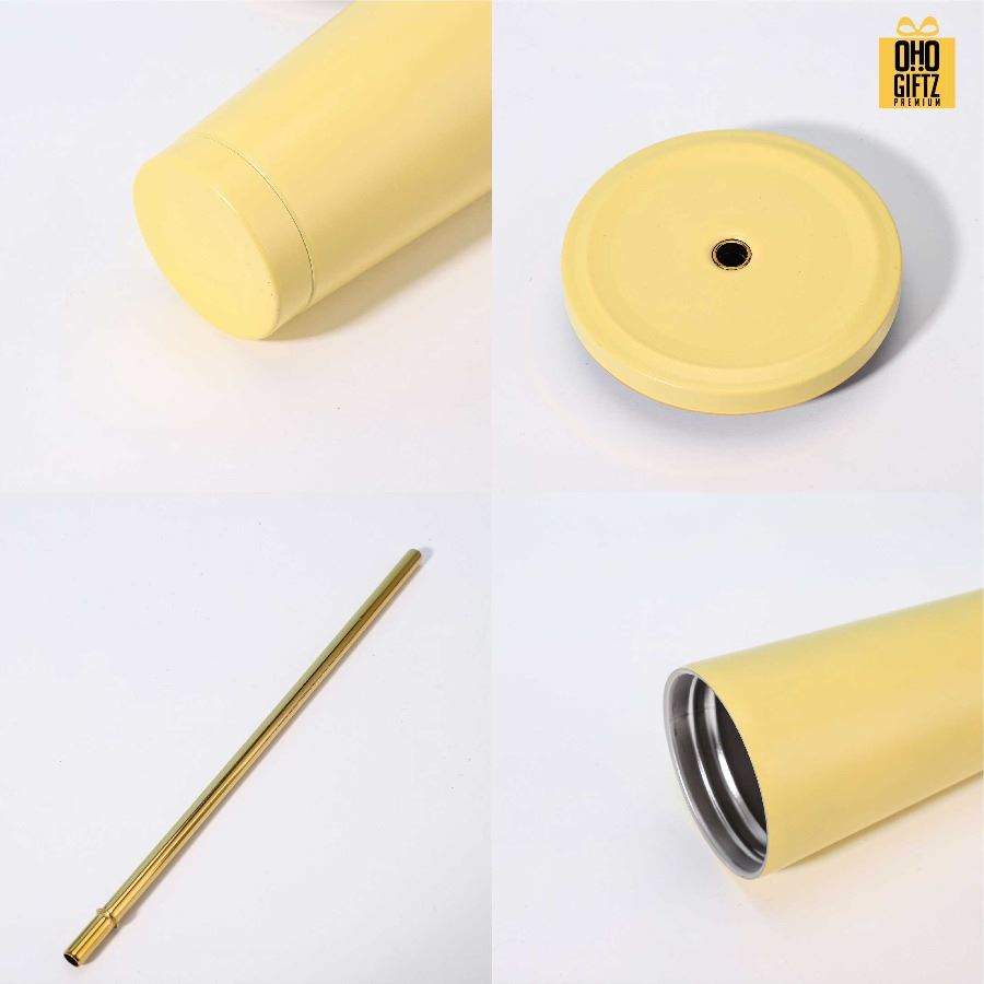 แก้วสแตนเลสพร้อมหลอด สกรีนโลโก้ ทำเป็นของพรีเมี่ยมได้