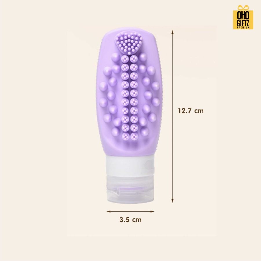 ขวดแปรงซิลิโคน สกรีนโลโก้ ทำเป็นของพรีเมี่ยมได้