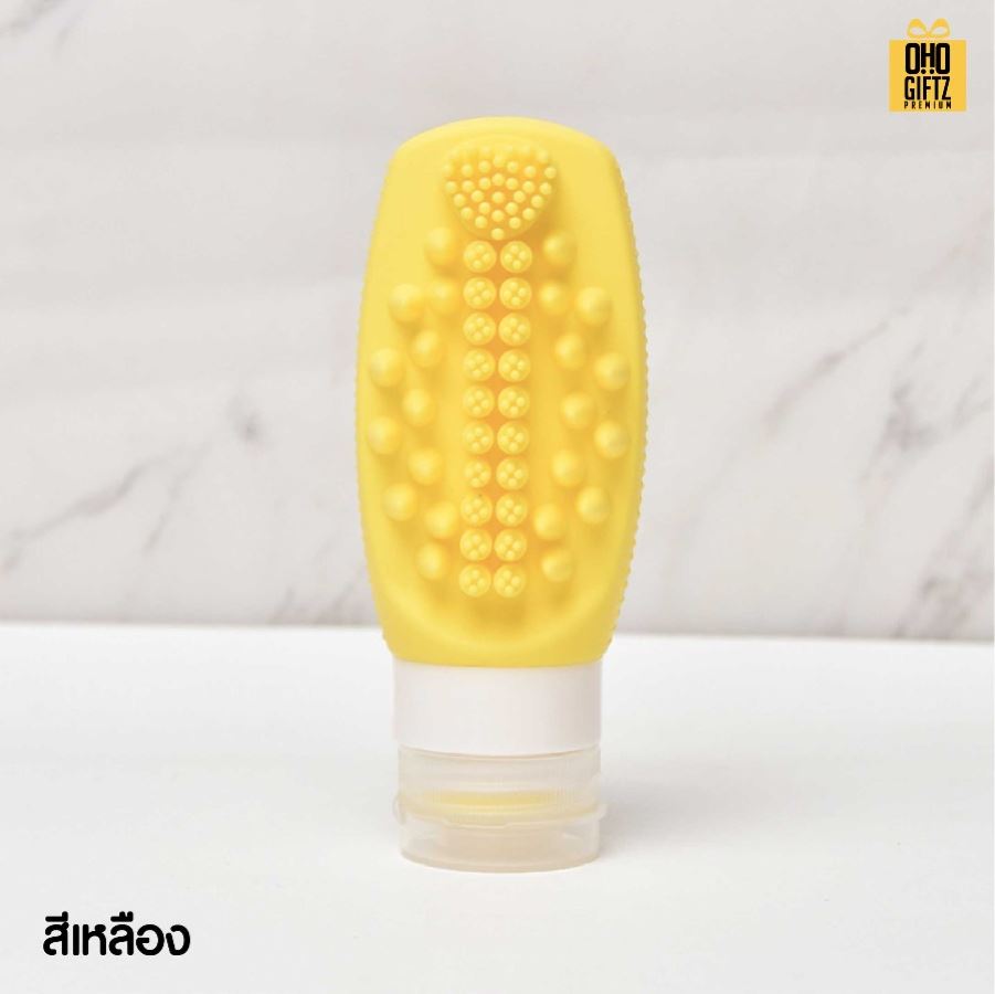 ขวดแปรงซิลิโคน สกรีนโลโก้ ทำเป็นของพรีเมี่ยมได้