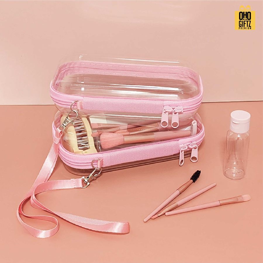 กระเป๋าพลาสติก มีสายคล้องมือ สกรีนชื่อ สกรีนโลโก้ ทำเป็นของพรีเมี่ยมได้