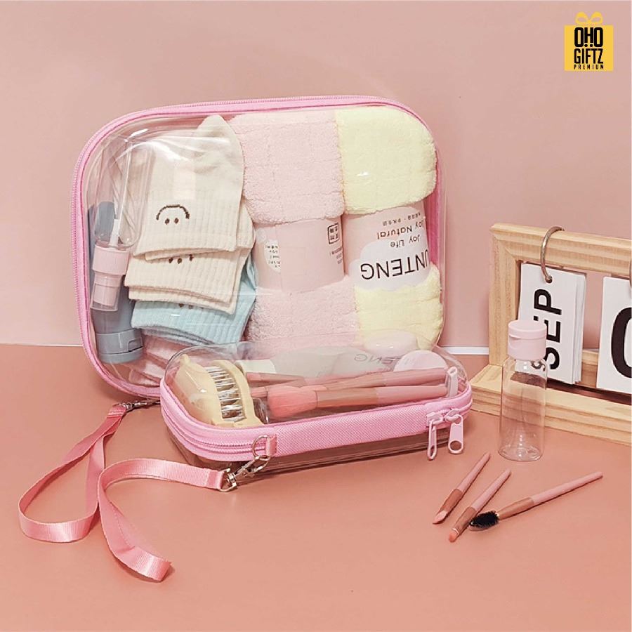 กระเป๋าพลาสติก มีสายคล้องมือ สกรีนชื่อ สกรีนโลโก้ ทำเป็นของพรีเมี่ยมได้