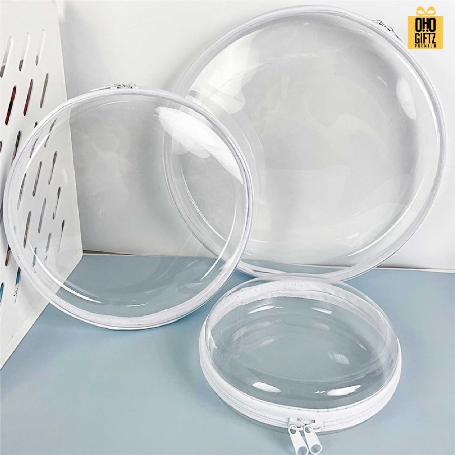 กระเป๋าพลาสติกทรงกลม สกรีนชื่อ สกรีนโลโก้ ทำเป็นของพรีเมี่ยมได้