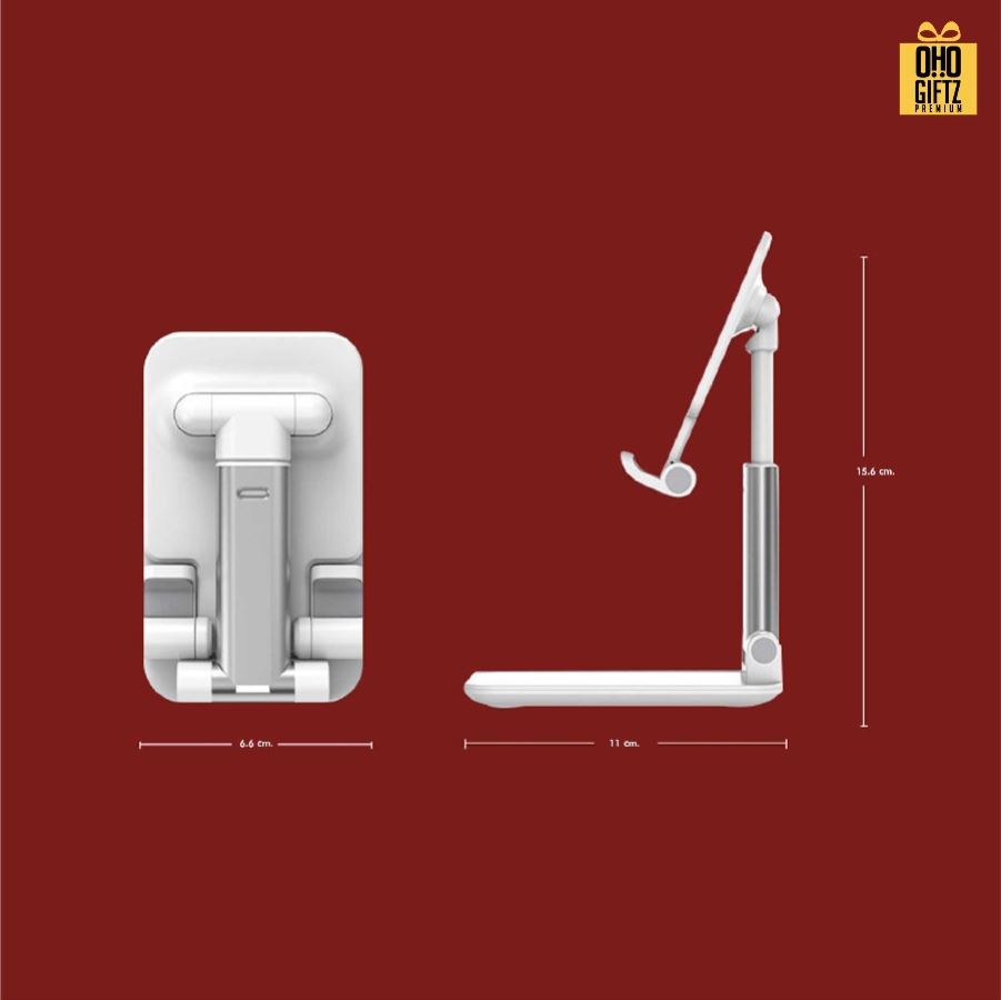 ที่วางมือถือตั้งโต๊ะแบบพับได้ พิมพ์ภาพไม่จำกัดสี สกรีนโลโก้ ทำเป็นของพรีเมี่ยมได้