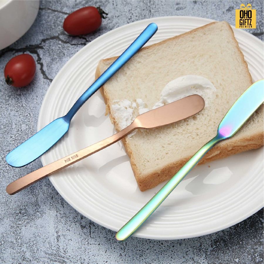 มีดตัดเนยสแตนเลส 304 สกรีนโลโก้ ทำเป็นของพรีเมี่ยมได้