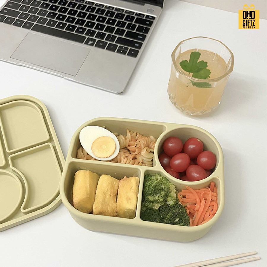 กล่องข้าวซิลิโคน Foodgrade สกรีนโลโก้ ทำเป็นของพรีเมี่ยมได้